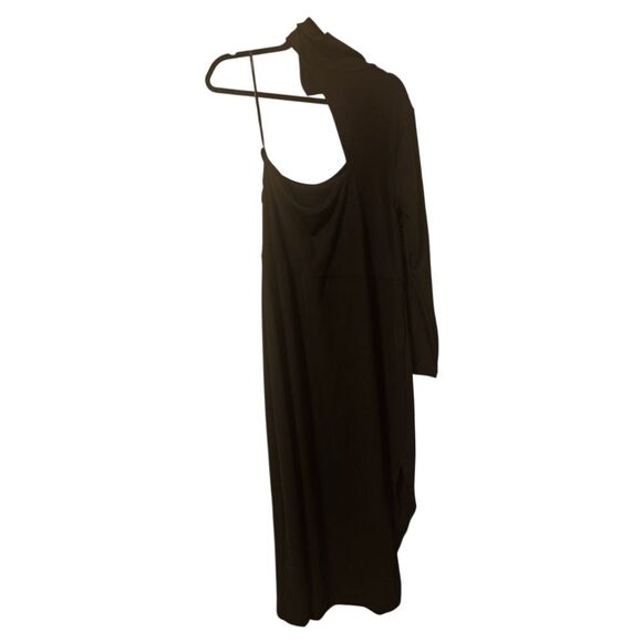NWT ELOQUII‎ Black Asymmetrical Midi Dress - Size 18/20 - Picture 3 of 10